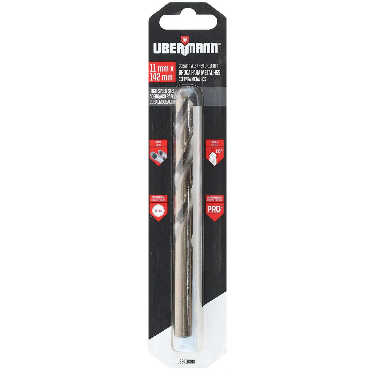 UBERMANN - Broca para metal 11 mm cobalto