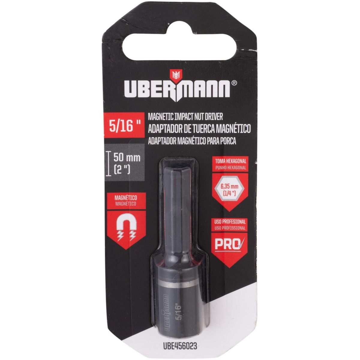 UBERMANN - Dado impacto 5/16"x2" magnetico