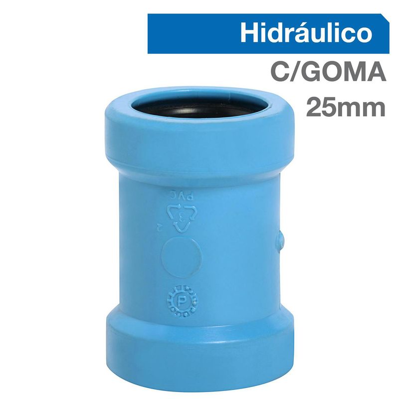 TIGRE - Copla rep c/g PVC-P c/goma 25mm  1u