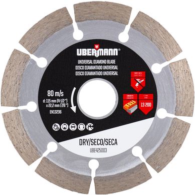 Disco diamantado segmentado universal 4,5