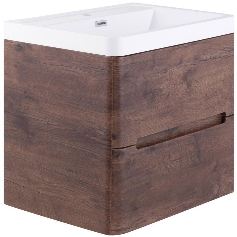 SENSI DACQUA - Kit mueble vanitorio 60 cm chocolate