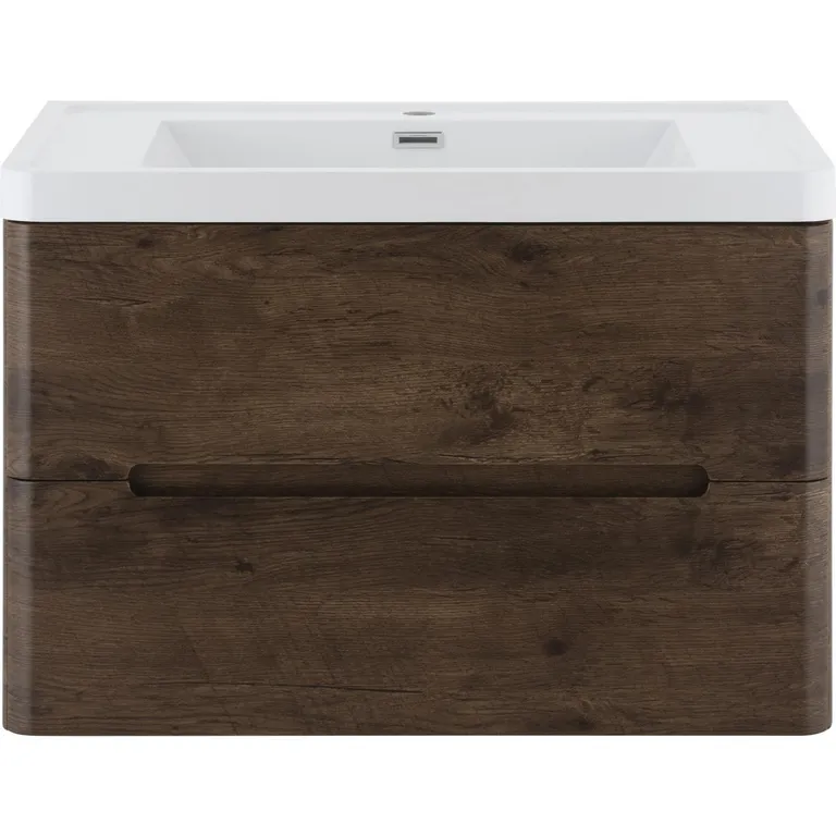 Kit mueble vanitorio 80 cm chocolate