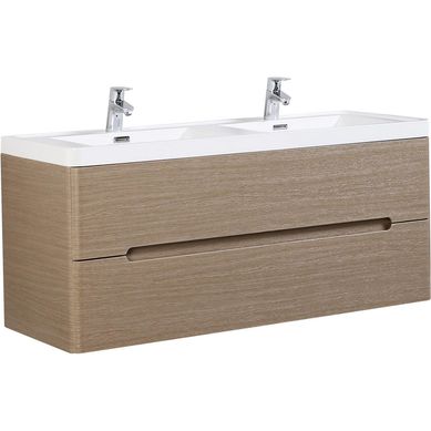 Kit mueble vanitorio doble 1,2 m taupe