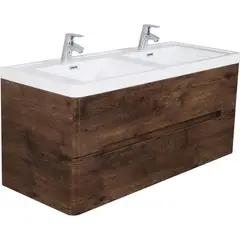 SENSI DACQUA - Kit mueble vanitorio doble 1,2 m chocolate