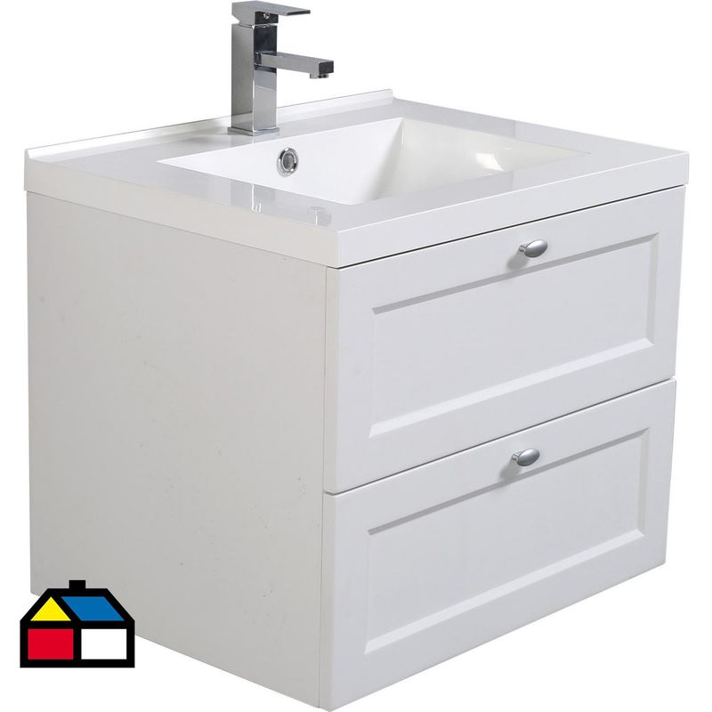 SENSI DACQUA - Kit mueble vanitorio 65 cm blanco