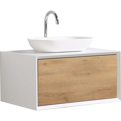 Mueble vanitorio 80 cm blanco madera