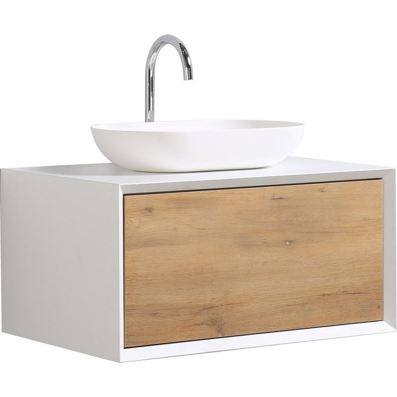 SENSI DACQUA - Mueble vanitorio 80 cm blanco madera