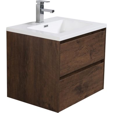 Kit mueble vanitorio 60 cm chocolate