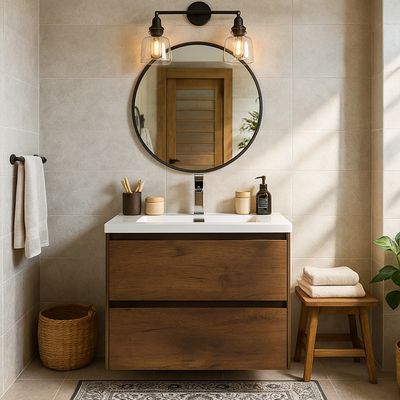 Imagen 2 del producto Kit mueble vanitorio 60 cm chocolate