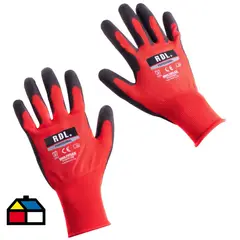 REDLINE - Guante Multiuso Liviano XL Rojo/negro