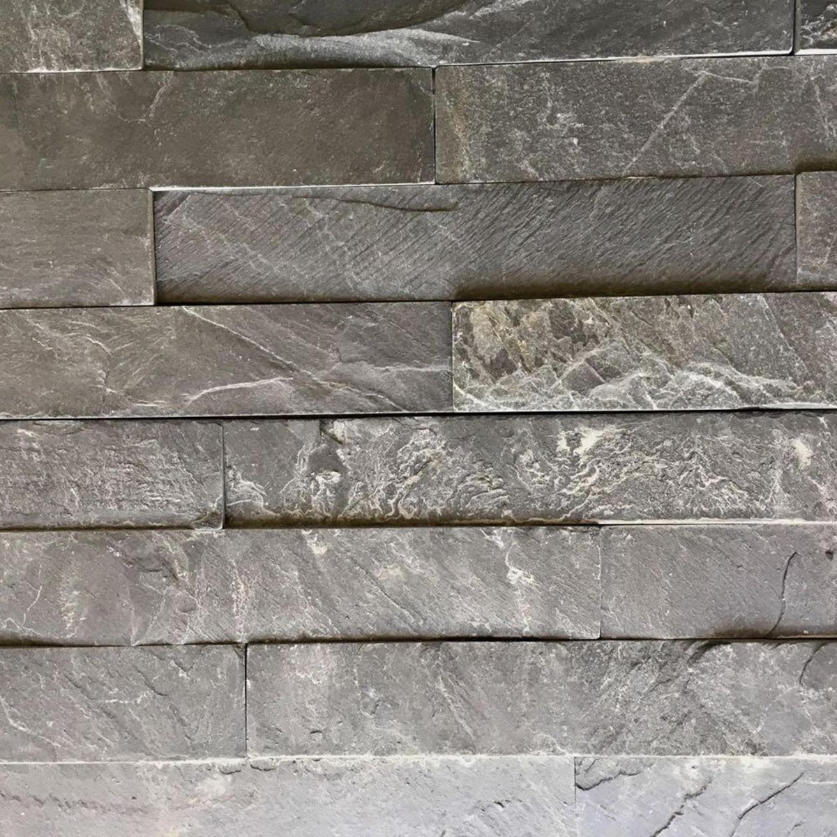 PETRATEC - Piedra pizarra negra 15x60 cm 0,72 m2