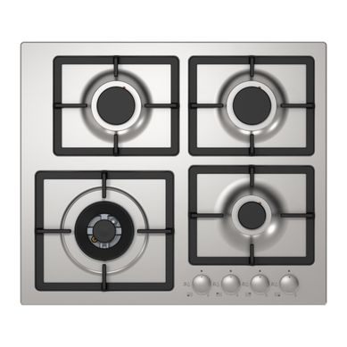 Encimera Gas 4 Platos Inox AT FLAT QUADRA 60 GL
