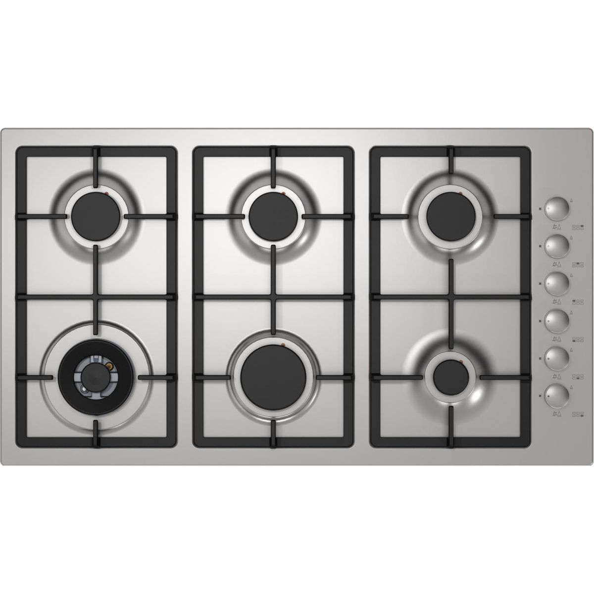 ALBIN TROTTER - Encimera Gas 6 Platos Inox QUADRA AT FLAT 90