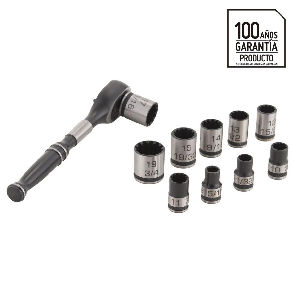 UBERMANN - Set dados mando 3/8" 11 piezas