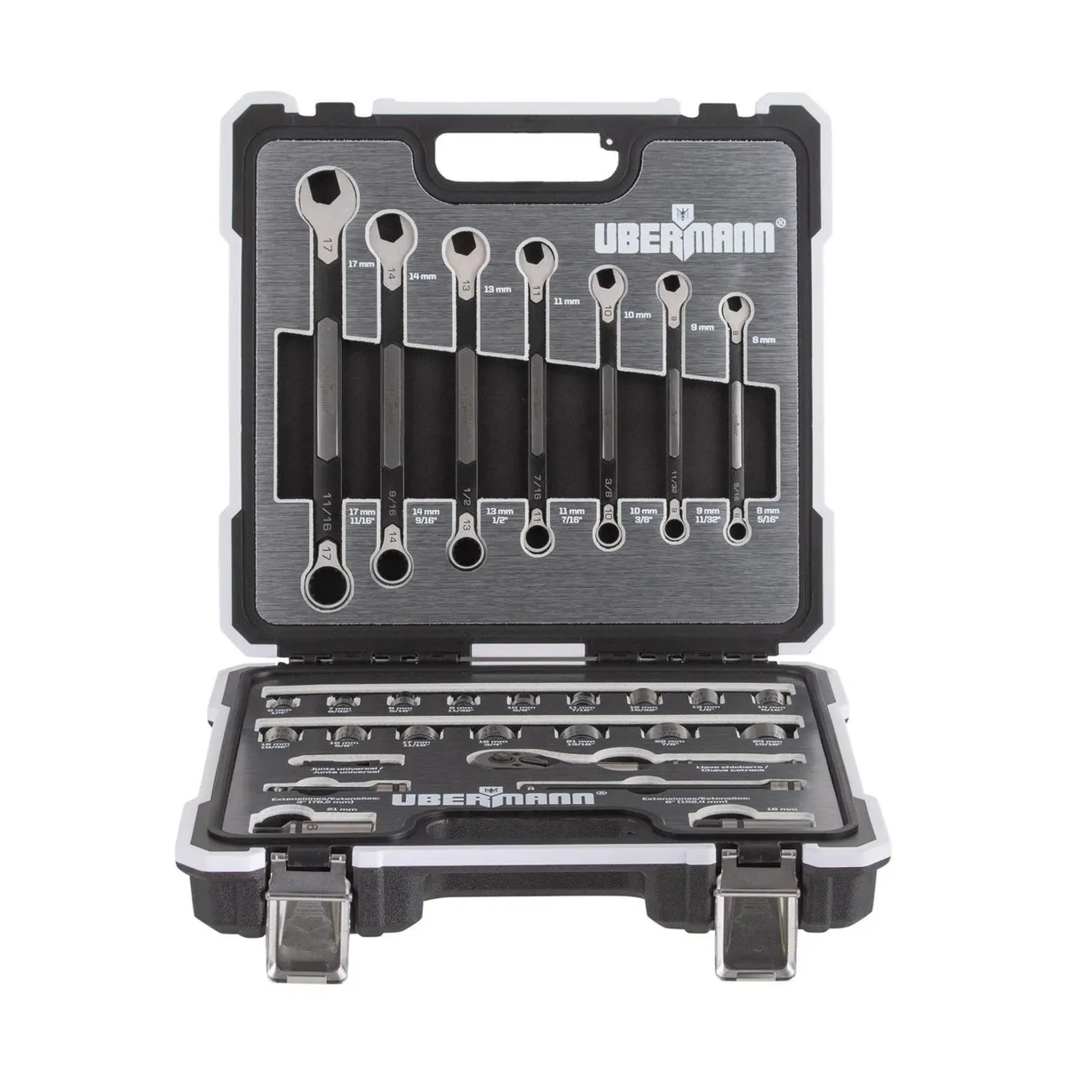 UBERMANN - Set de dados y llaves 3/8" 29 piezas