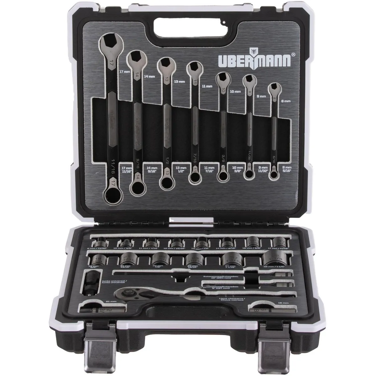 UBERMANN - Set de dados y llaves 1/2" 27 piezas