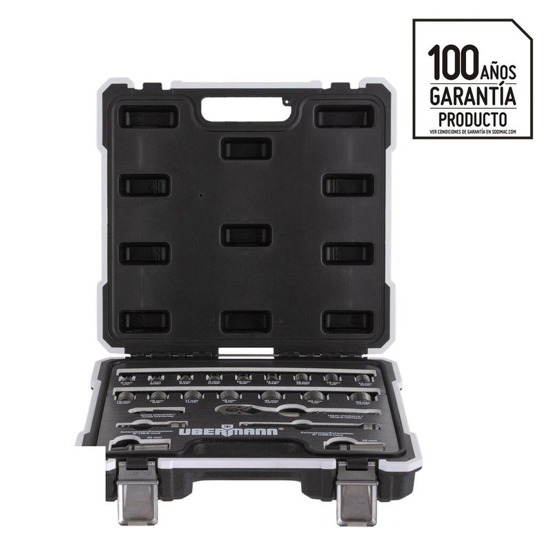 UBERMANN - Set de dados y llaves 3/8" 22 piezas