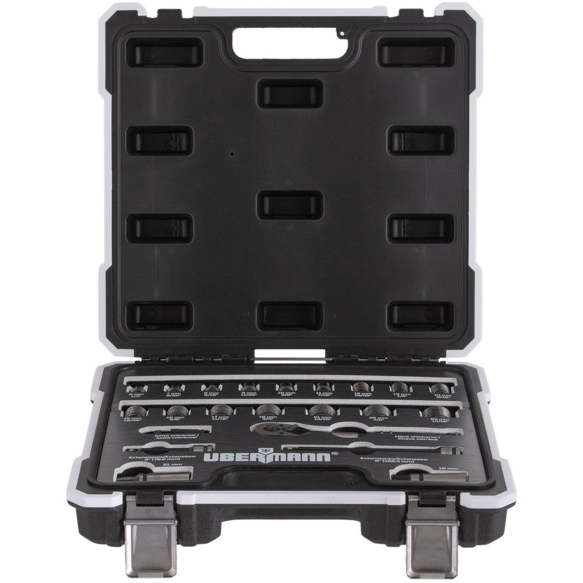 UBERMANN - Set de dados y llaves 3/8" 22 piezas