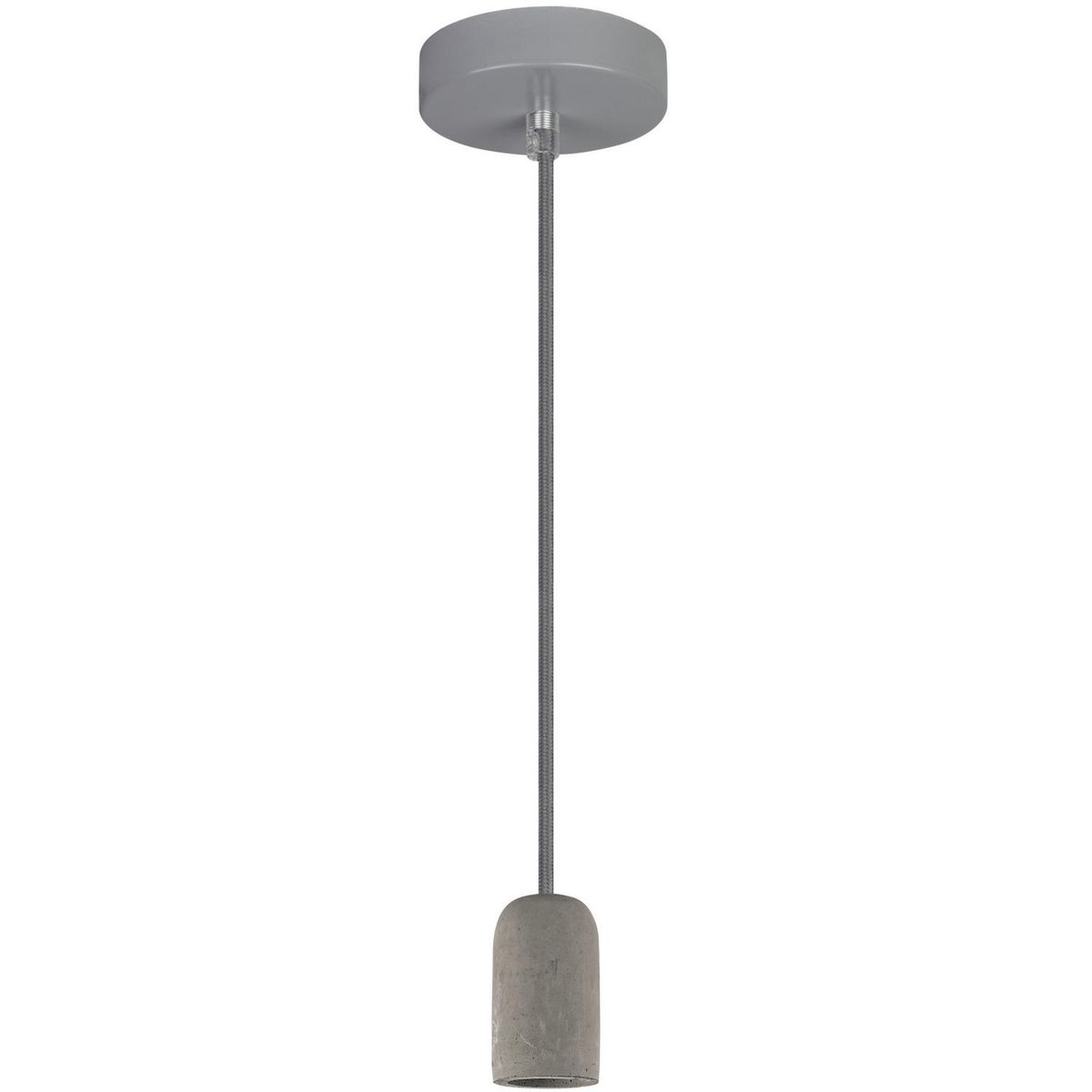 JUST HOME COLLECTION - Lámpara Soquete Concrete Metal Gris