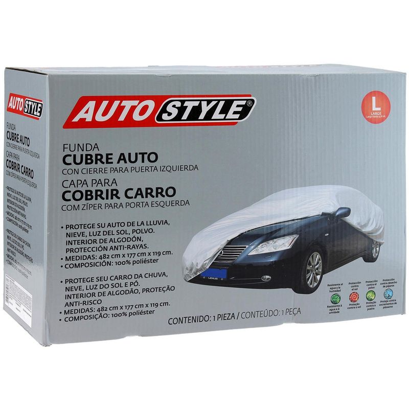 AUTOSTYLE - Funda para auto talla L 482x177x119 cm