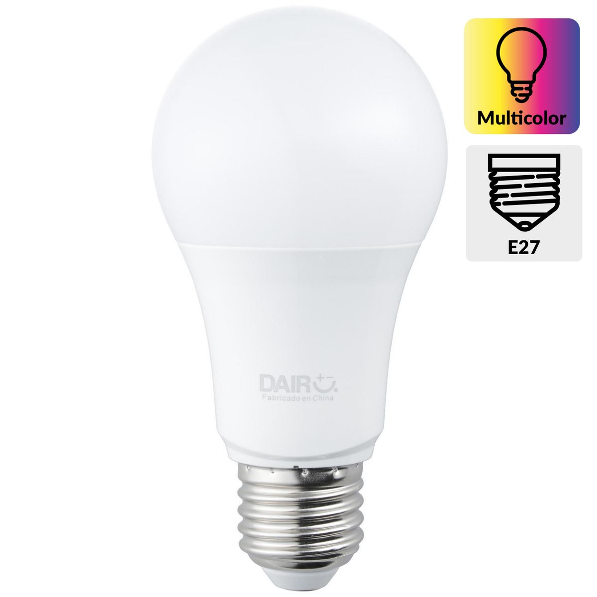 DAIRU - Ampolleta Led Bluetoooth 9.5 W E27 806 lm Luz Multicolor