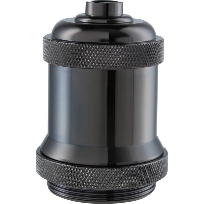 HOMY - Lámpara Colgante Soquete Industrial Metal Negro 7.1 cm