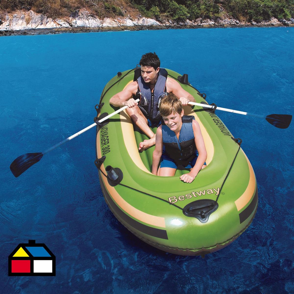 BESTWAY - Bote Inflable Voyager 300 2 Persona(s) 243x102 cm Verde