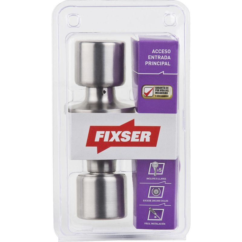 FIXSER - Cerradura de pomo  acceso acero inoxidable