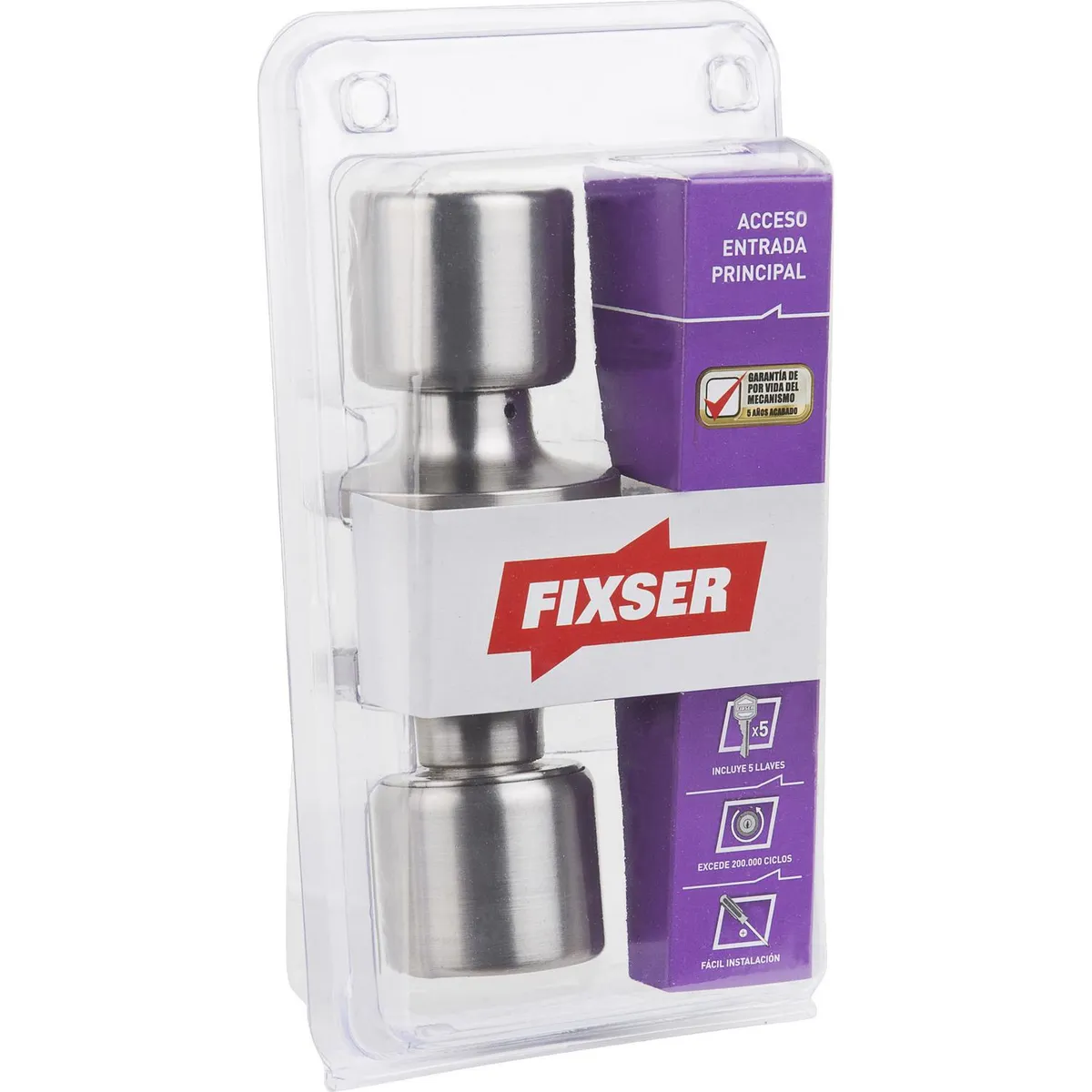FIXSER - Cerradura de pomo acceso acero inoxidable