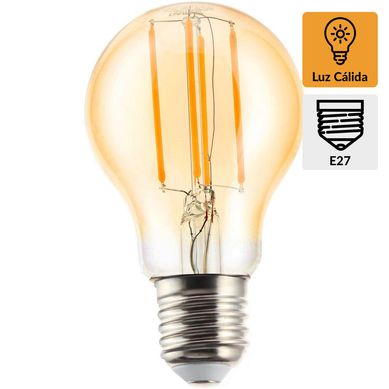 Ampolleta LED filamentos E27 6W luz clida