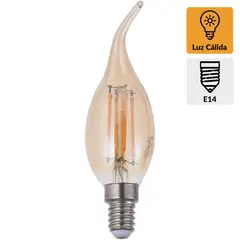 DAIRU - Ampolleta Led Filamentos 4 W E14 806 lm Luz Cálida