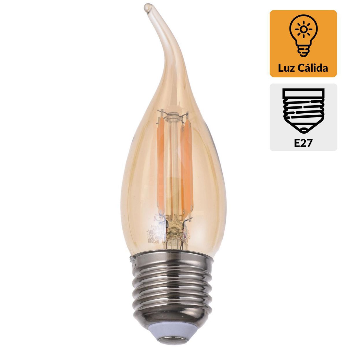 DAIRU - Ampolleta Led Filamentos 4 W E27 360 lm Luz Cálida