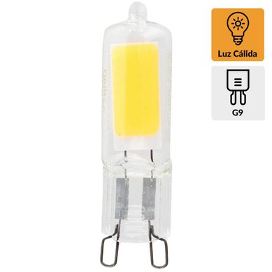 Ampolleta LED filamentos G9 2W luz clida