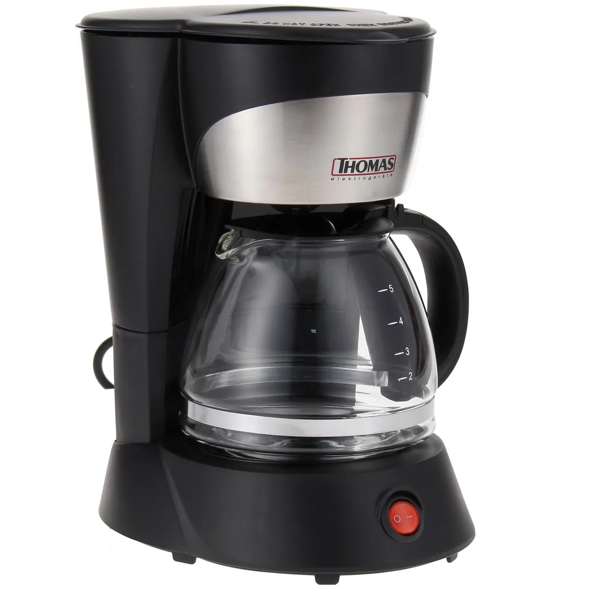 THOMAS - Cafetera Eléctrica 750 ml 800 W Negro