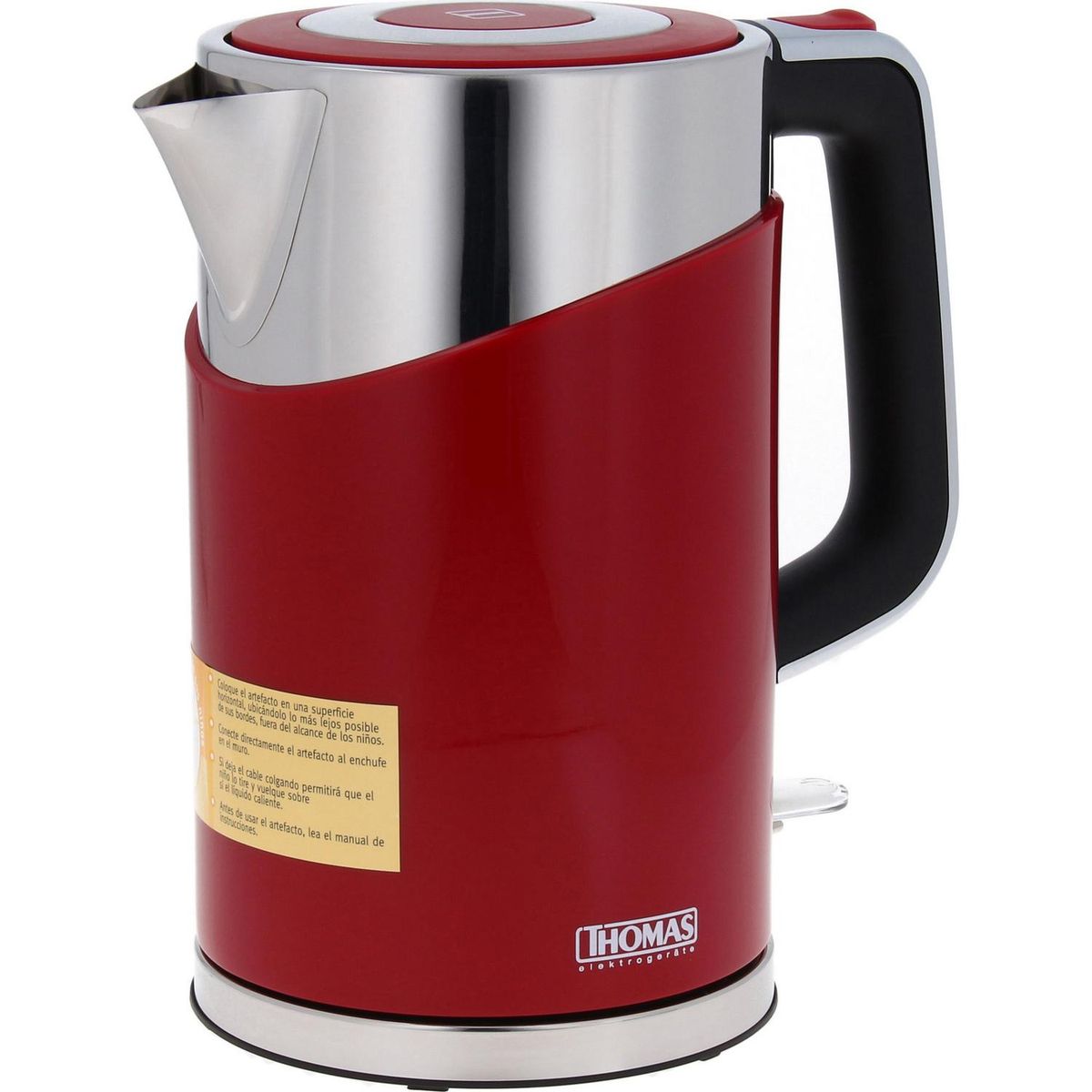 THOMAS - Hervidor eléctrico 1,7 litros rojo
