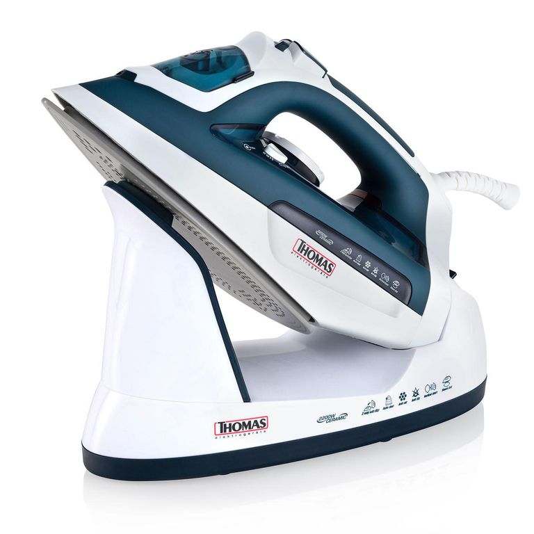 THOMAS Plancha a vapor 2200 W blanco/azul
