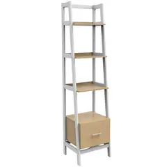 JUST HOME COLLECTION - Estante Home Madera 3 Nivel(es) 44x178x38 cm Blanco