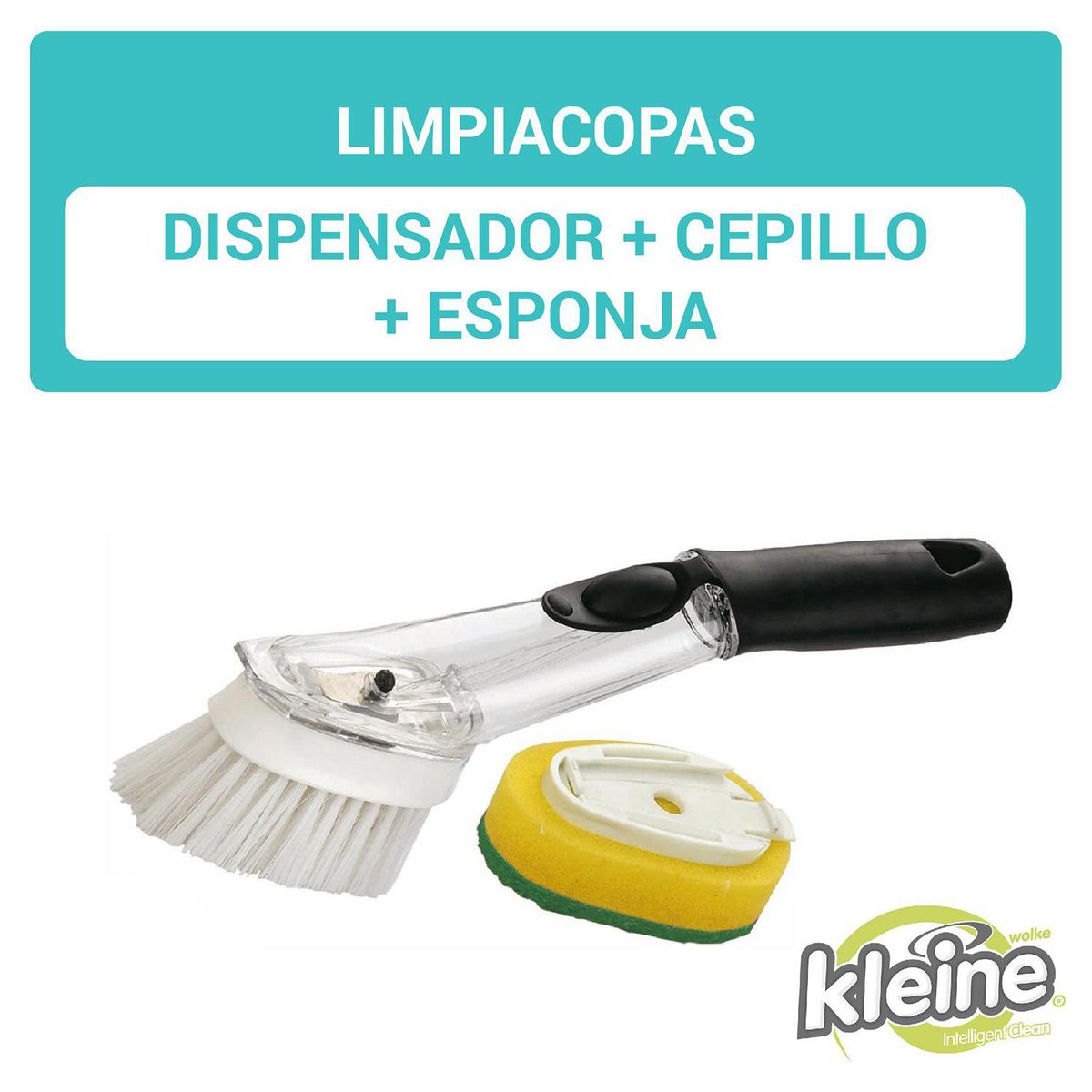 KLEINE WOLKE - Limpiacopas Kleine Wolke con Esponja y Repuesto Verde