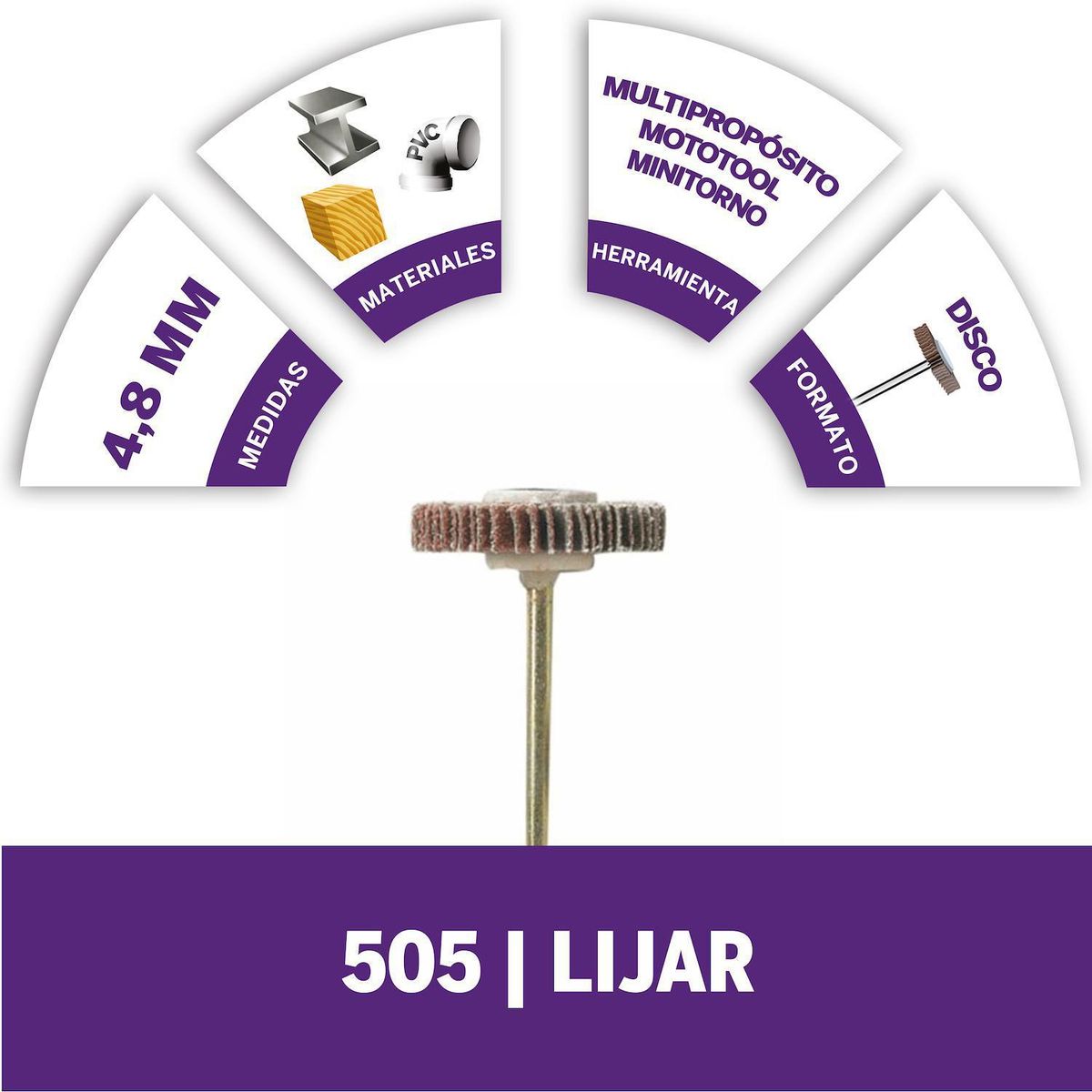 DREMEL - Disco lija grano 120 3/16"