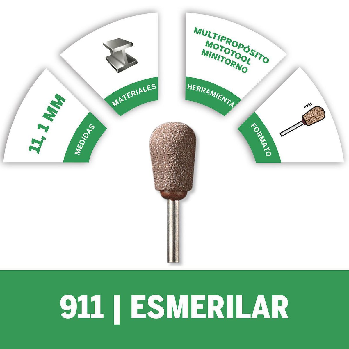 DREMEL - Piedra redonda oxido de aluminio 7/16"