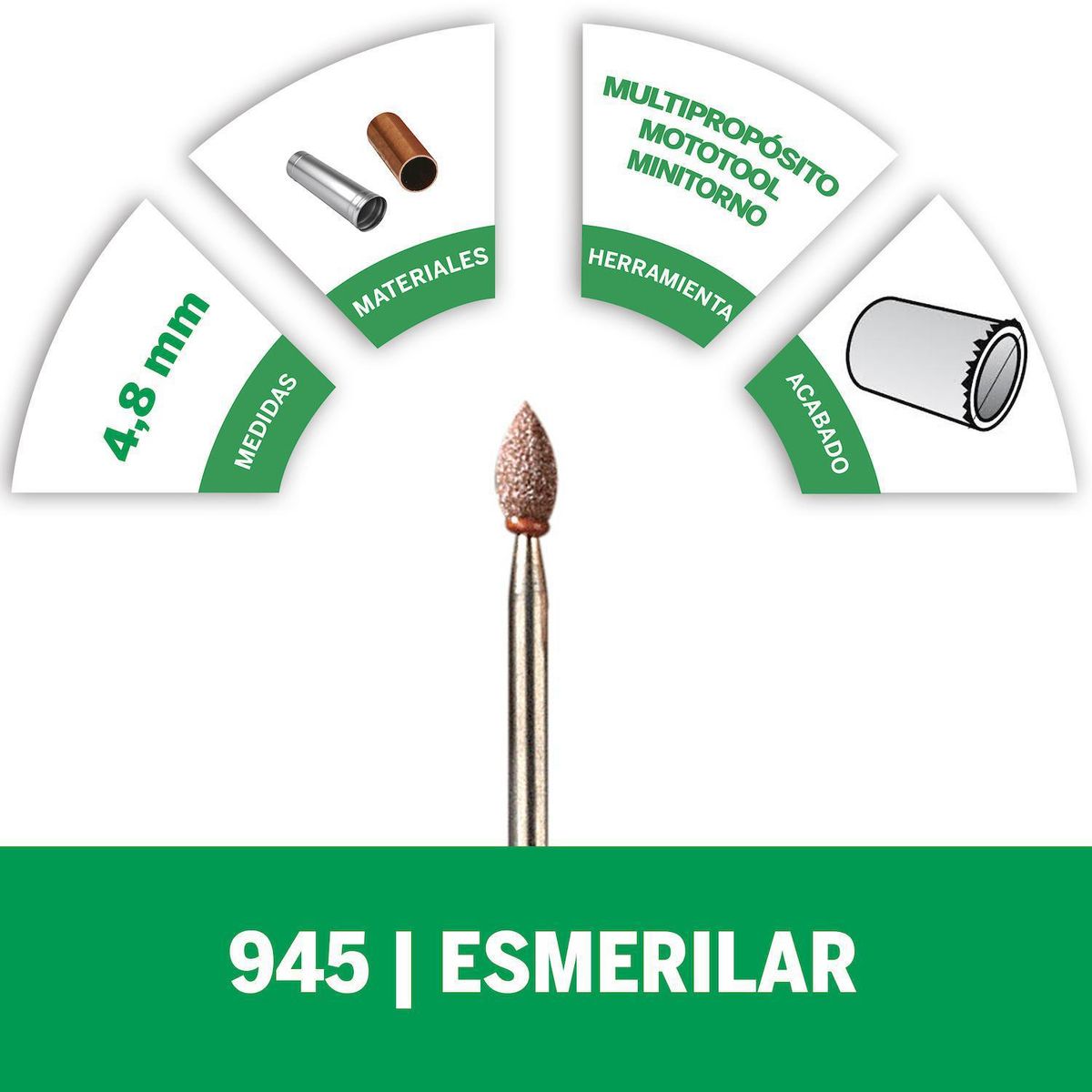 DREMEL - Piedra Cónica Aluminio