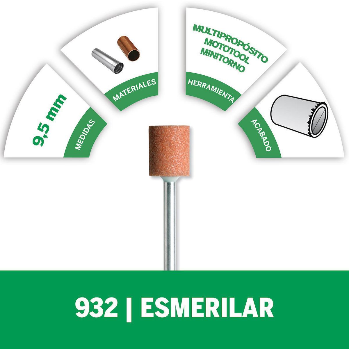 DREMEL - Piedra cilíndrica metal