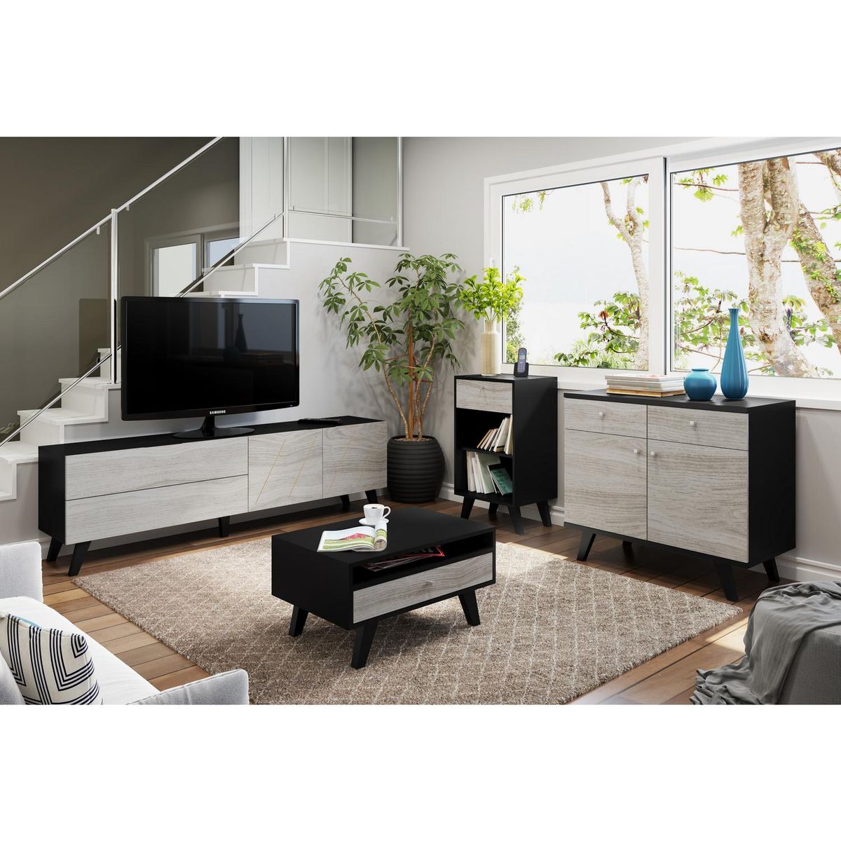 HOME GREEN - Buffet 38x183x52 cm