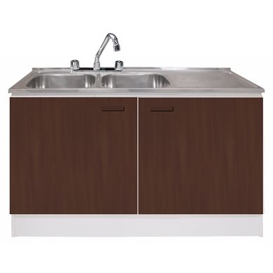 Kit mueble para lavaplatos 118x80x48,5 cm Chocolate