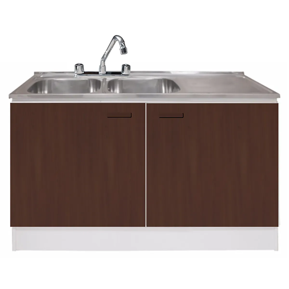 TEBISA - Kit Mueble Para Lavaplatos Derecho Chocolate 120 cm/Grifería