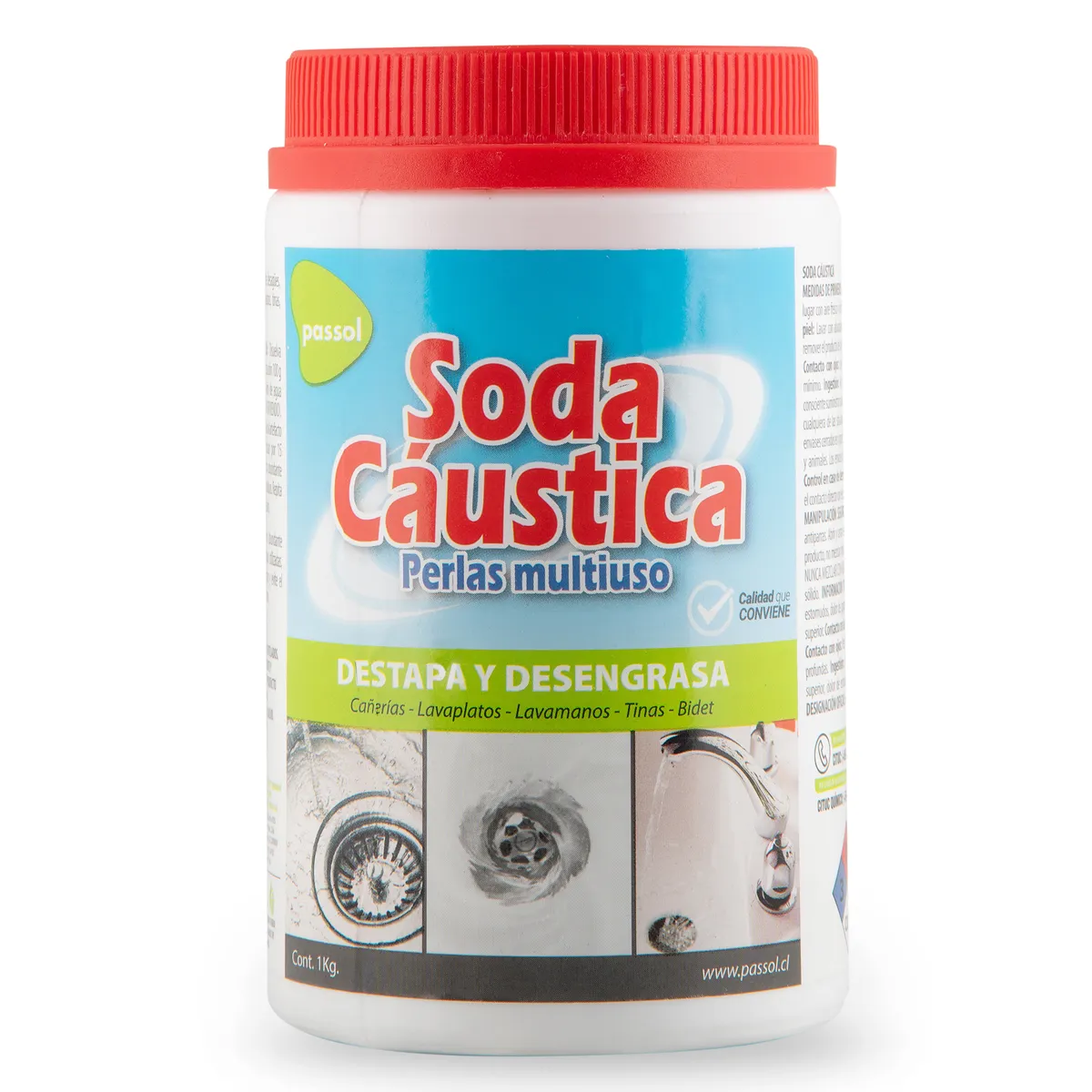 PASSOL - Soda caústica tarro 1 kg