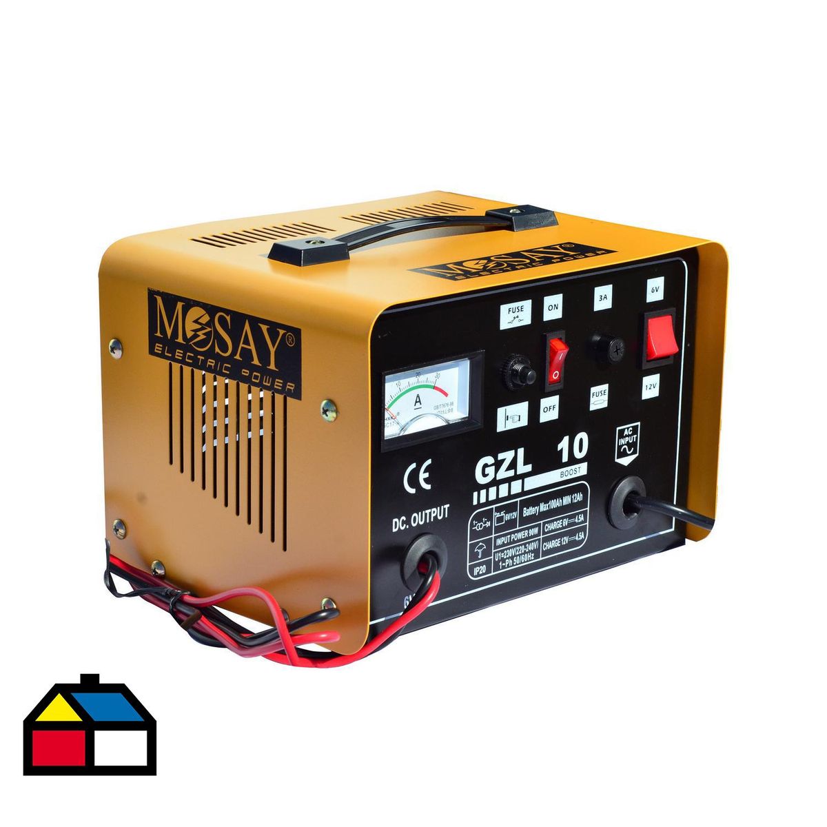 MOSAY - Cargador de batería 6/12V 10 A