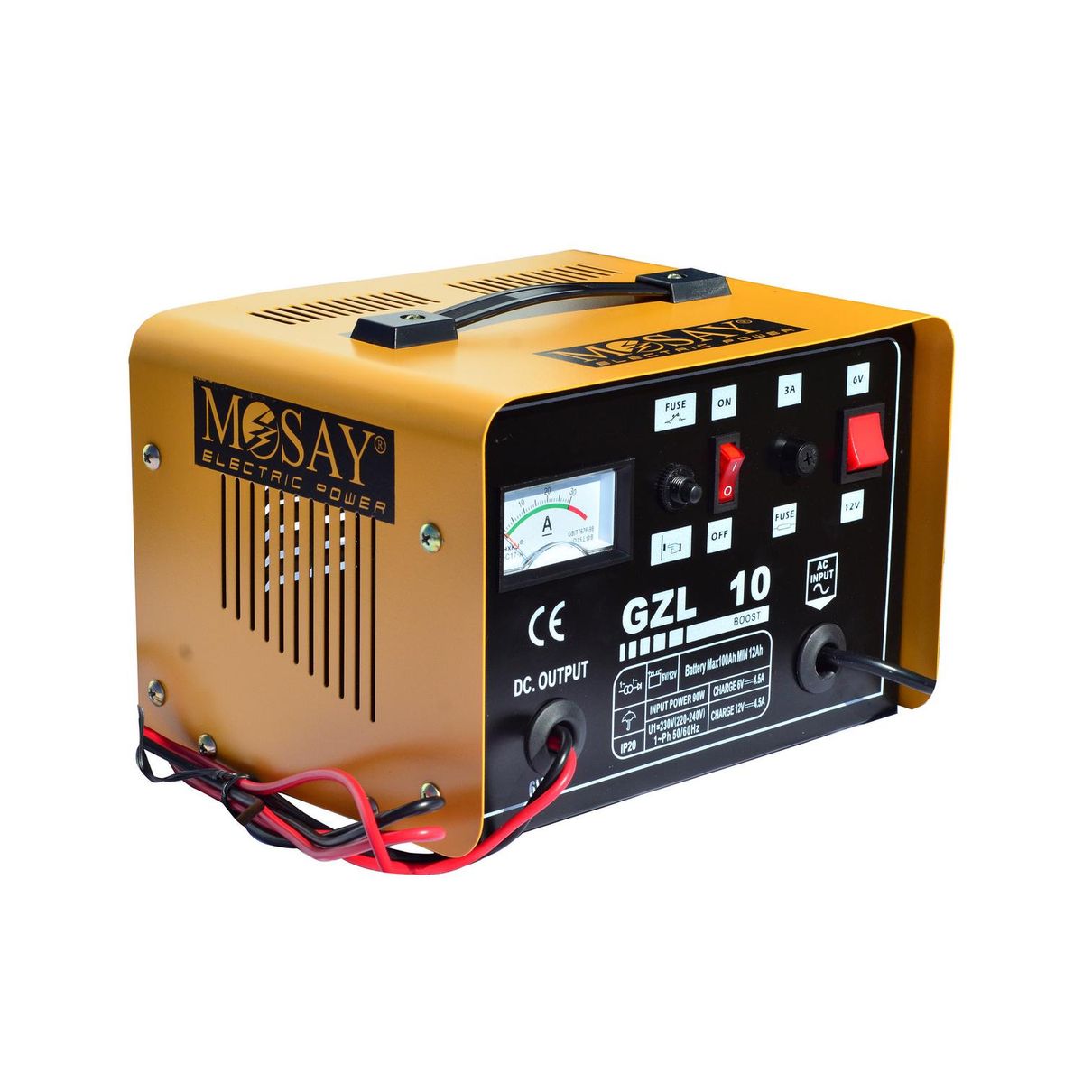 MOSAY - Cargador de batería 6/12V 10 A