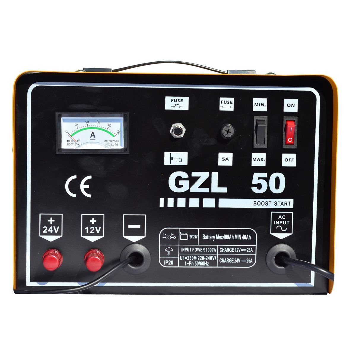 MOSAY - Cargador de batería 12/24V 50 A