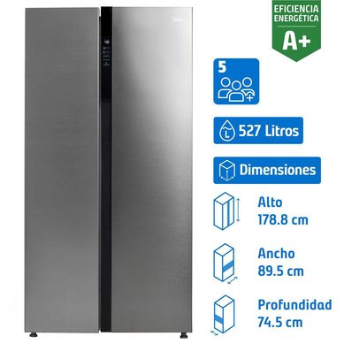 Refrigerador side by side 527 litros gris